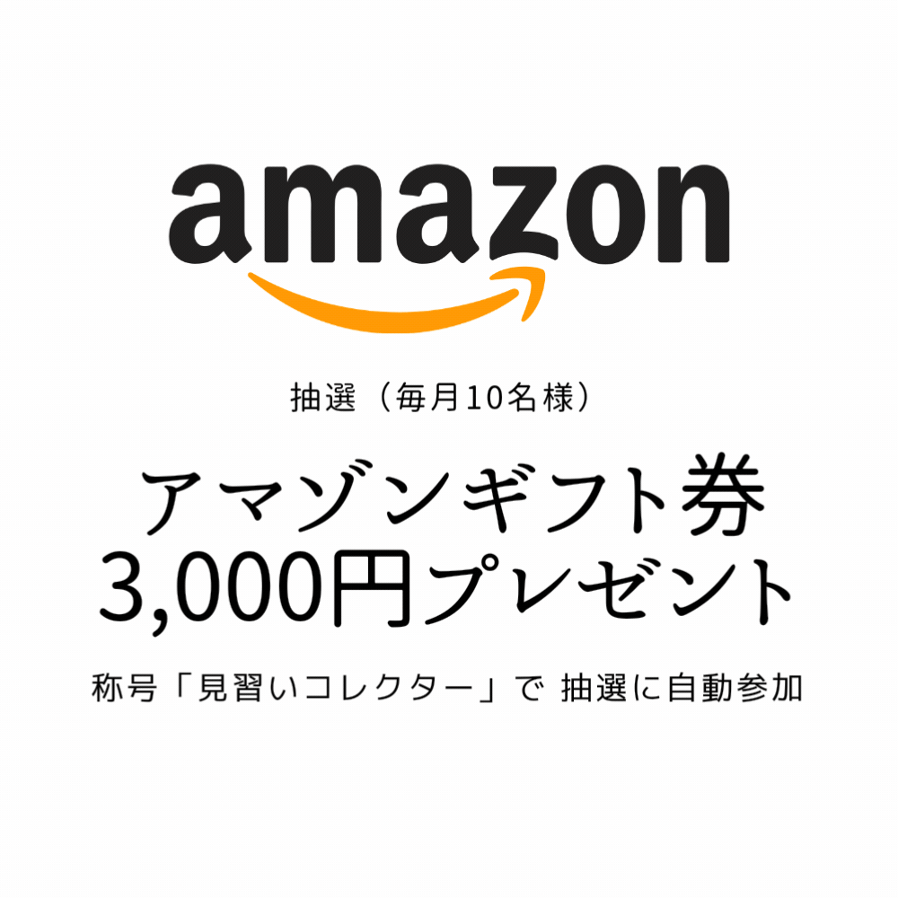 アマギフ3,000円プレゼント/抽選（毎月10名様）